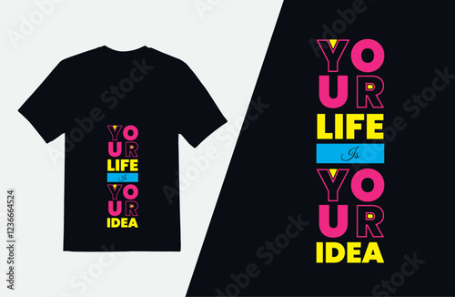 Business tshirt design template, Your life is your idea