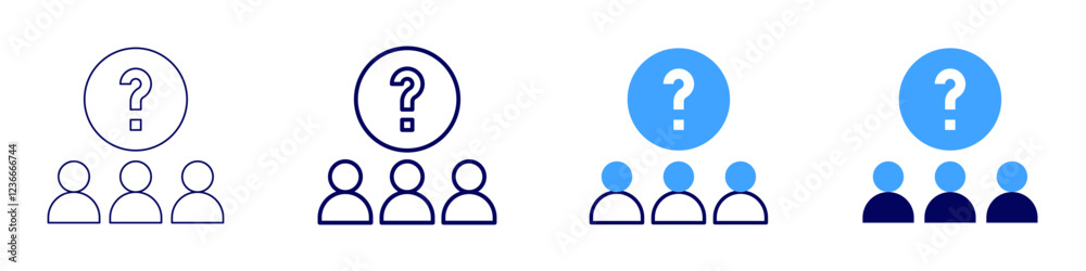 User question icon in 4 different styles. Thin Line, Line, Bold, and Bold Line. Duotone style. Editable stroke User question icon in 4 different styles. Thin Line, Line, Bold, and Bold Line. Duotone style. Editable stroke