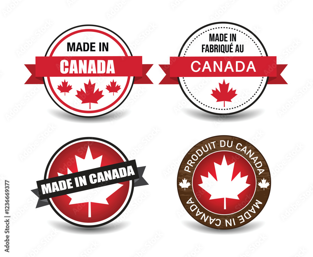 Obraz premium Made in canada label sticker