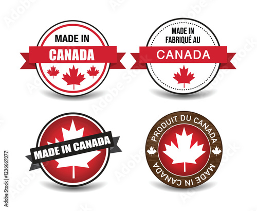 Made in canada label sticker