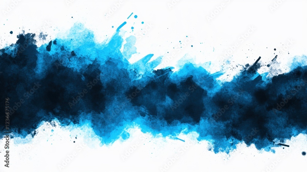 Obraz premium Abstract Blue Ink Wash Background Texture