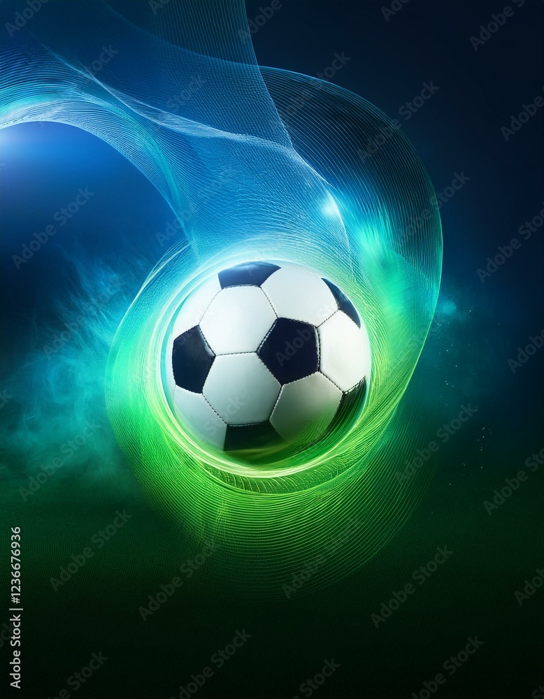 modern blue-green background for football poster ver 3
