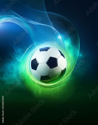 Obraz na płótnie modern blue-green background for football poster ver 3 w salonie
