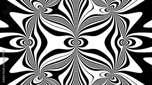 Wallpaper Mural Motion background with animated black and white geometric forms (1920x1080 30fps 12s). Torontodigital.ca