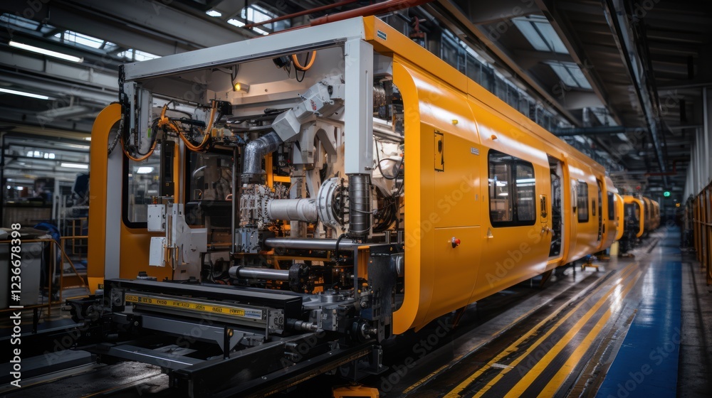 Assembly Line: Modern Train Production in a Factory Assembly Line: Modern Train Production in a Factory