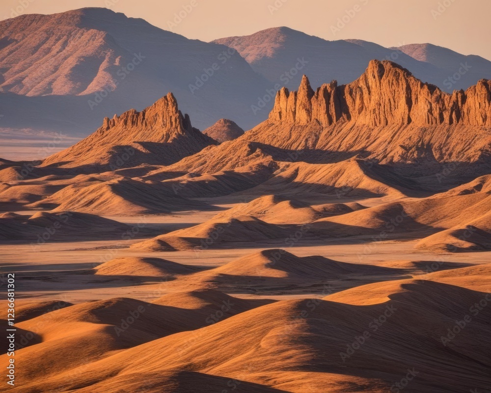 Naklejka premium Arid Land and Rock Formations