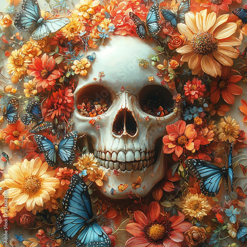 skull in the garden