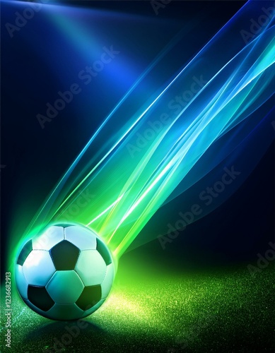 Obraz na płótnie modern blue-green background for football poster ver 5 w salonie