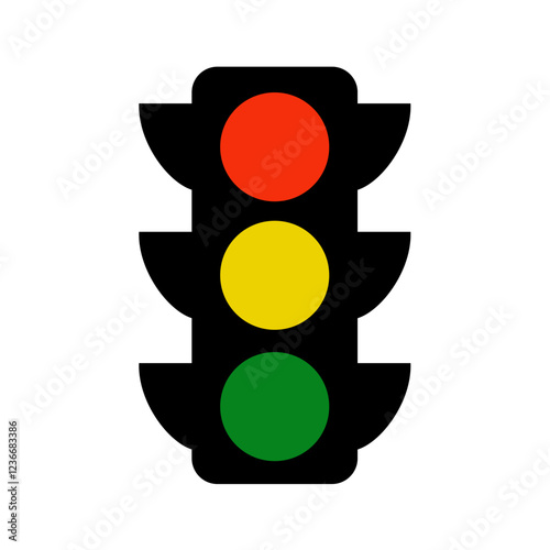 Traffic light icon. Vector image
