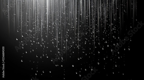 Realistic dripping drops flow down background. Rain dropping, water transparent texture. Drip steam and condensate, droplet on glass pithy vector design