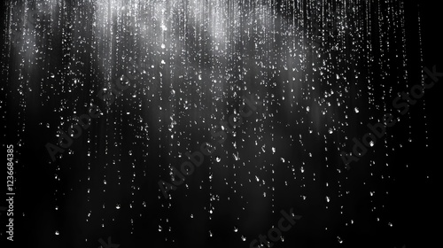 Realistic dripping drops flow down background. Rain dropping, water transparent texture. Drip steam and condensate, droplet on glass pithy vector design