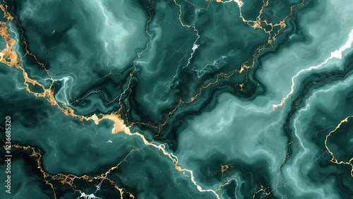 Close-up of a green marble surface showcasing the intricate patterns and textures of jade stone
