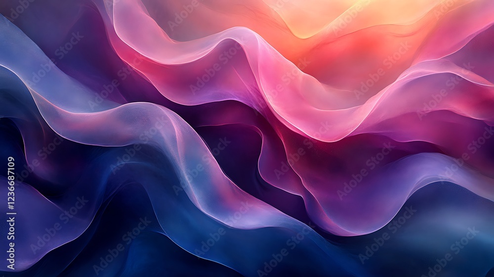 Obraz premium Abstract Colorful Waves Flowing Design