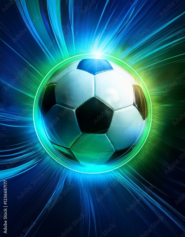 modern blue-green background for football poster ver 6