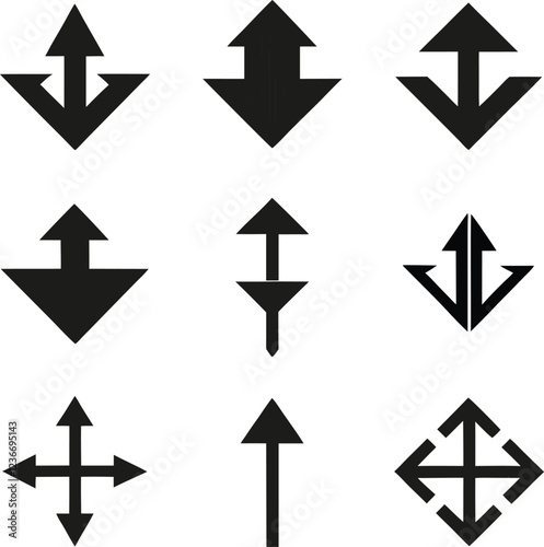 Wallpaper Mural A collection of various directional arrows in a simple, clean design. Torontodigital.ca