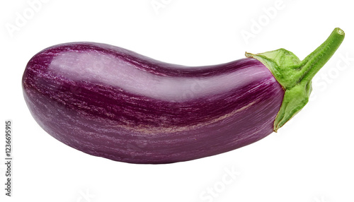 Wallpaper Mural fresh striped eggplant, glossy purple and white vegetable, organic healthy food ingredient on isolated background
 Torontodigital.ca