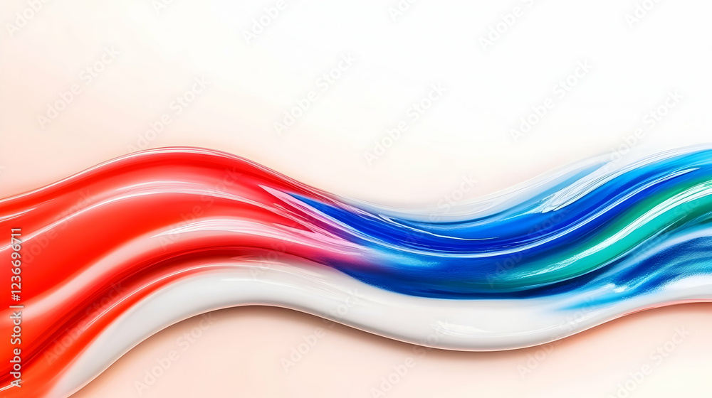 Abstract colorful paint wave design, flowing on light background, perfect for website header