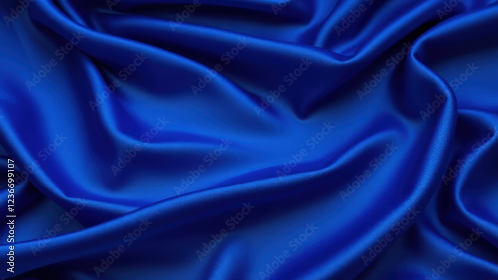 Fototapeta premium Royal blue fabric that is not straight