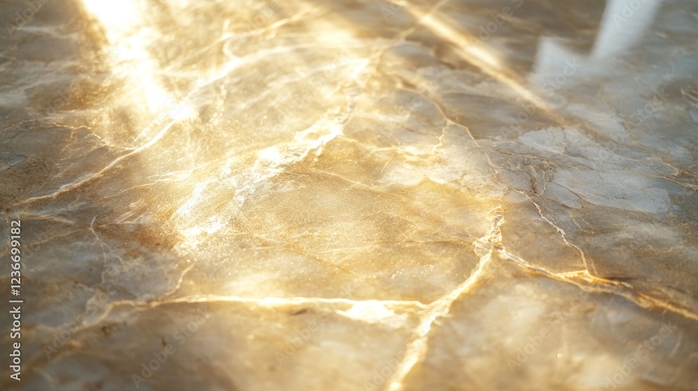 Naklejka premium Golden Marble Texture: Illuminated Stone Surface