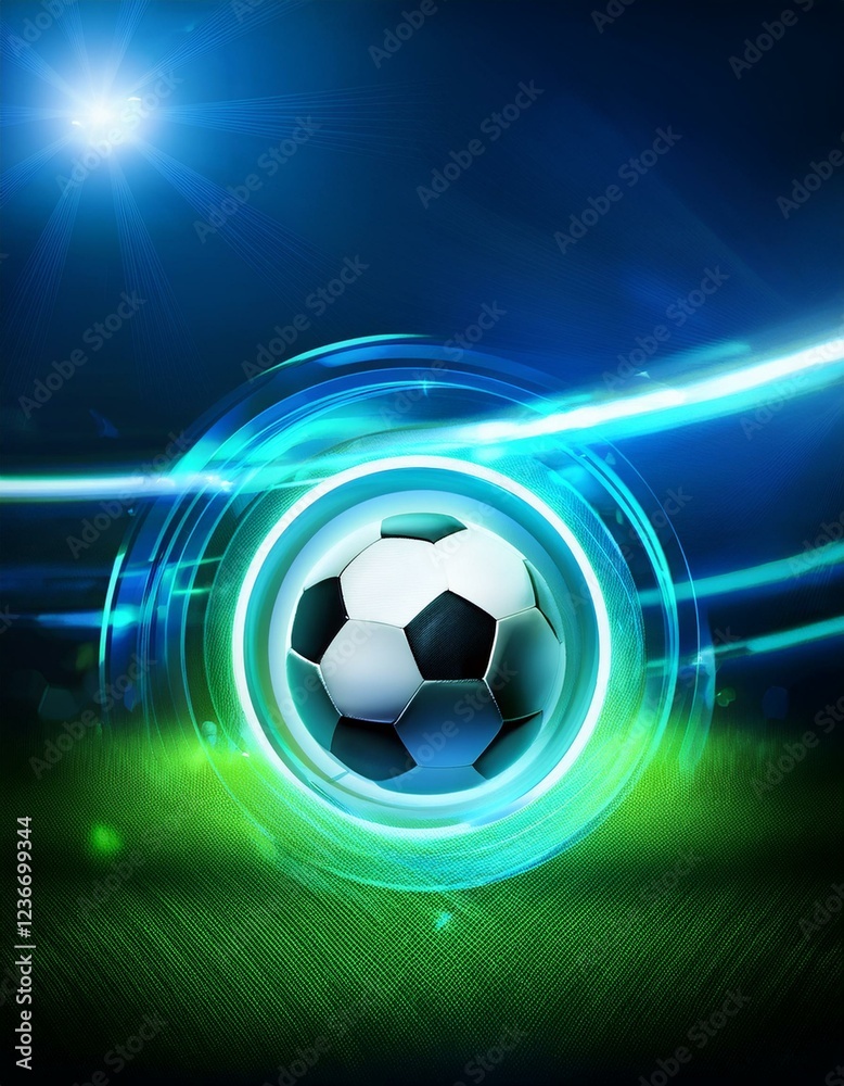 modern blue-green background for football poster ver 8