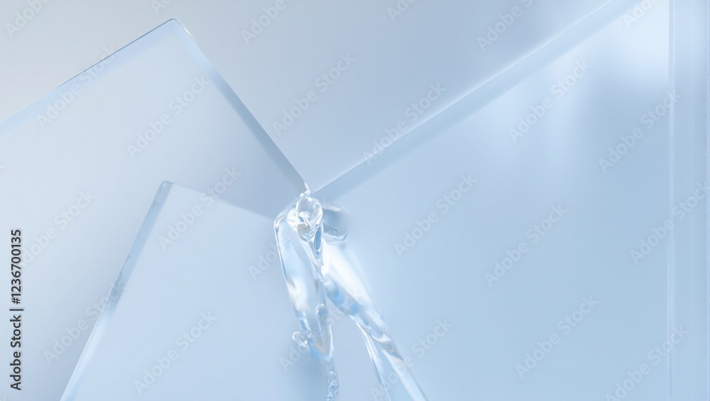 Obraz premium Gleaming clear acrylic with polished edges refracting light