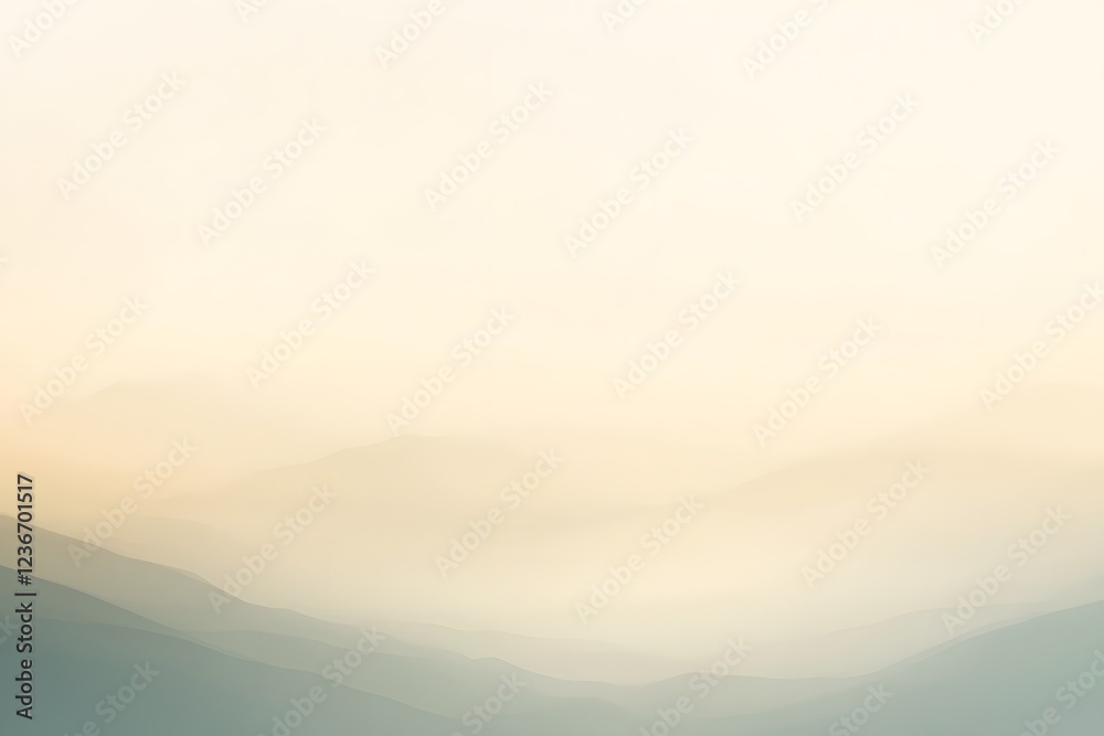 Abstract Misty Mountain Landscape in Soft Tones Abstract Misty Mountain Landscape in Soft Tones
