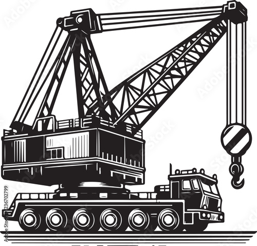 crane victor design isolated on the white background.