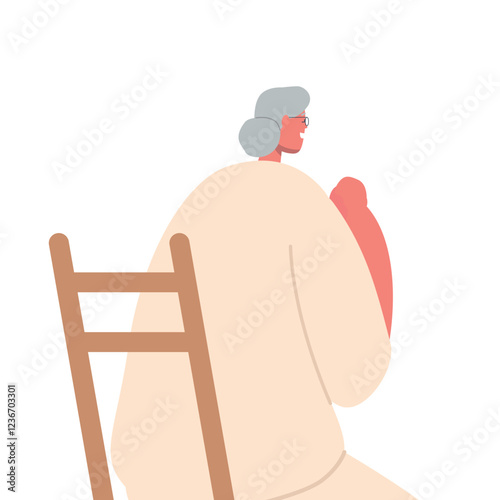 Devout Senior Woman Engages In Prayer, Displaying Reverence And Faith, Seeking Solace And Guidance From A Higher Power