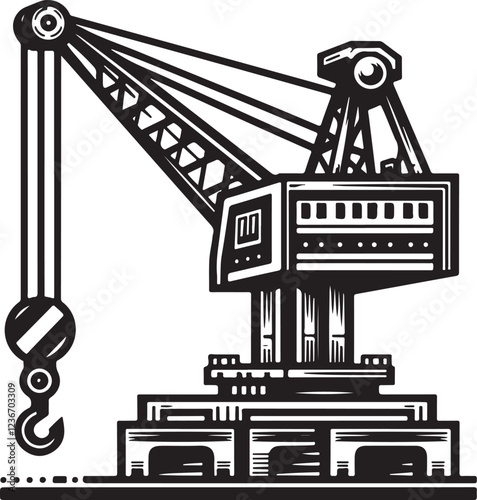 crane victor design isolated on the white background.