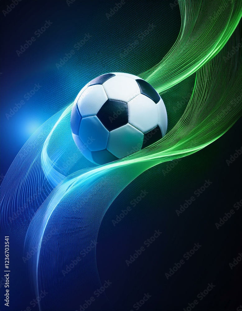 modern blue-green background for football poster ver 9