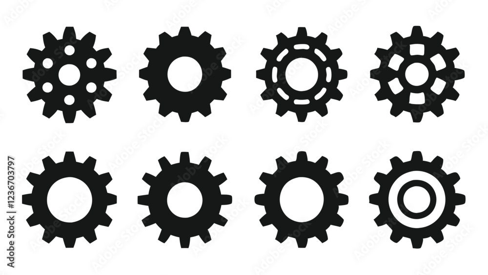 Simple Icon Gear Design for Industrial Use Simple Icon Gear Design for Industrial Use