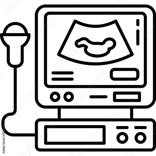 Sonography Line Icon