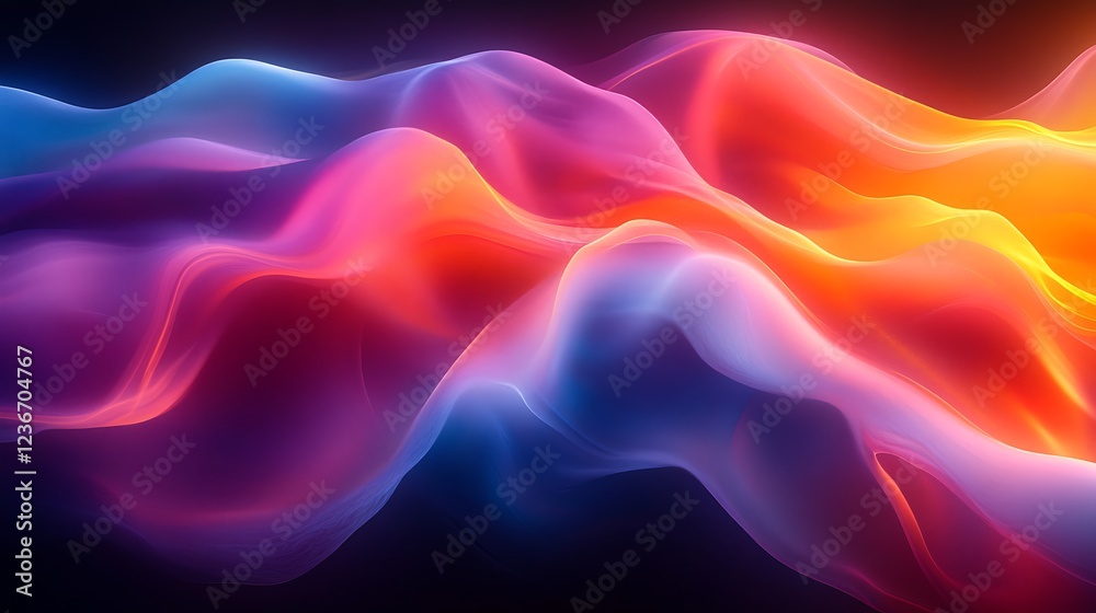 Fototapeta premium Abstract Colorful Waves Flowing Dynamically