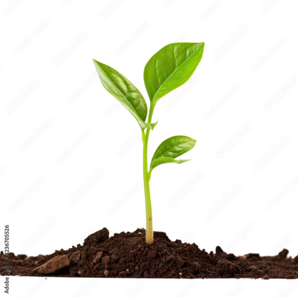 young sprout seedling growing from soil ground isolated on white or transparent png young sprout seedling growing from soil ground isolated on white or transparent png
