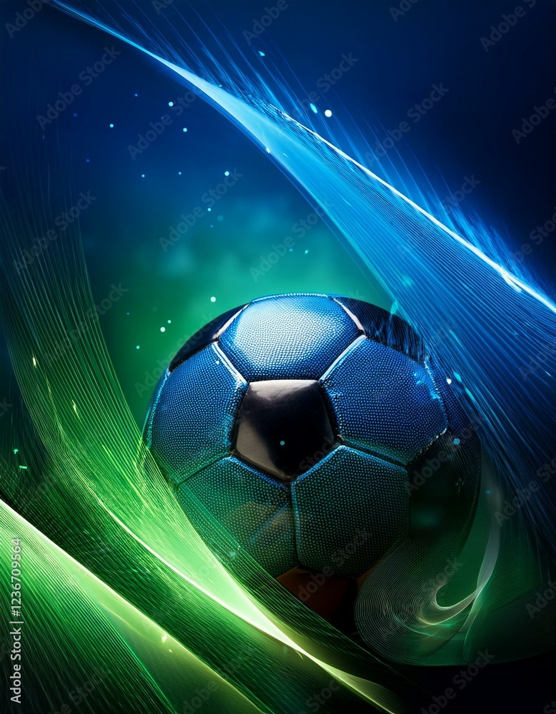 modern blue-green background for football poster ver 10