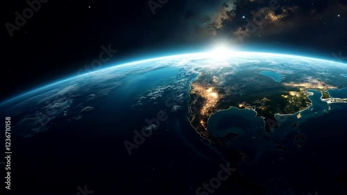 Earthrise: A Celestial Dawn Over North America