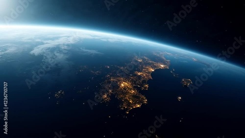 Earth's Nightlights: A Celestial View of Italy's Coastline