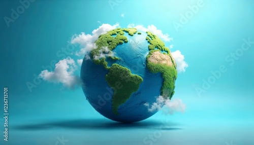 Eco-Friendly Earth Globe 3D Render Illustration