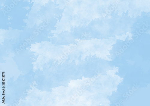 水彩風淡い水色の背景
