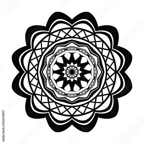 Elegant hand-drawn mandala illustration with intricate details and bohemian artistic style