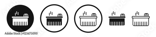 Hot tub icon set. vector icons for apps and website ui design