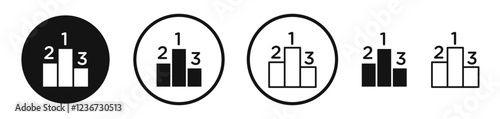 Leaderboard icon set. vector icons for apps and website ui design