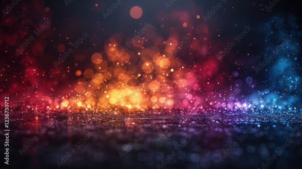 Obraz premium Vibrant colorful background with soft blurred gradient and bokeh effect