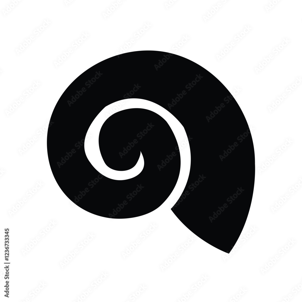 Silhouette Sea Shell vector art illustration Silhouette Sea Shell vector art illustration