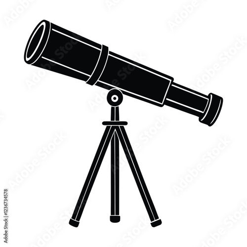 The silhouette telescope illustration design