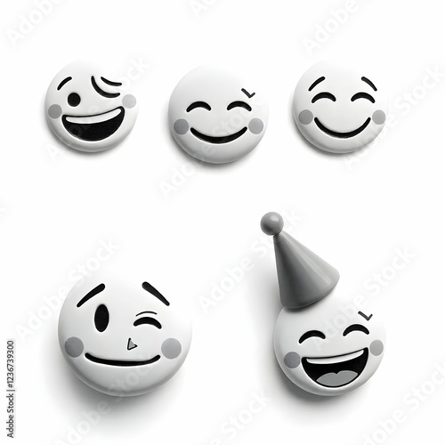 set of smileys