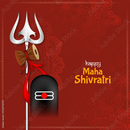 Happy Maha Shivratri religious Indian festival celebration background