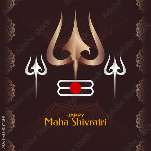 Happy Maha Shivratri beautiful Indian festival religious background