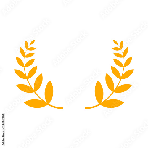 gold laurel wreath element