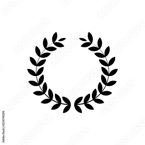 black laurel wreath illustration